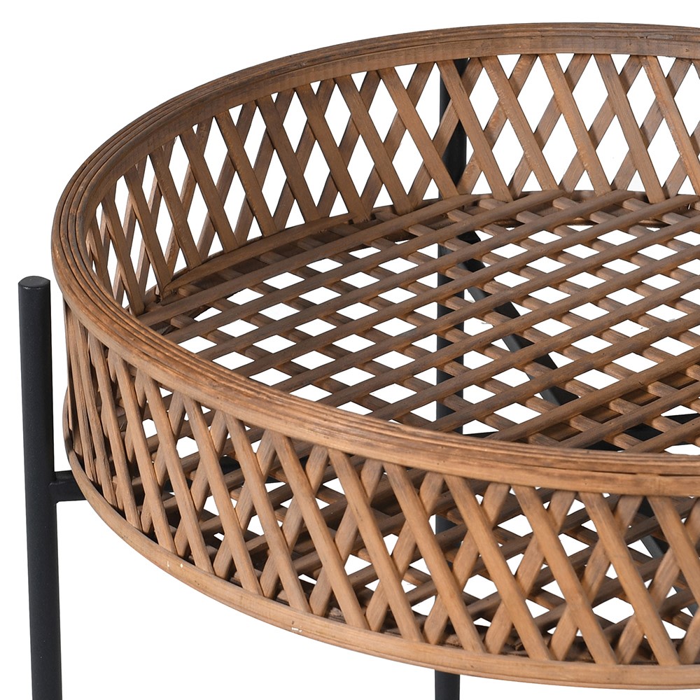 Rattan Tray Side Table